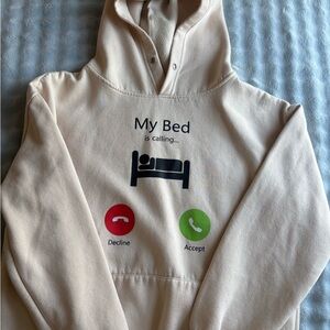 Cozy Cream Hoodie - My Bed is Calling